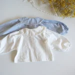 【66-100cm】 イチゴ刺繍 シャツ - 画像 (4)