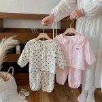 【73-100cm】ドット チェック ルームウェア セットアップ - 画像 (8)