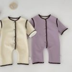 【66-90cm】 スカラップ 裏起毛 カバーオール - 画像 (7)