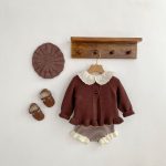 【66-100cm】フリル ニット カーディガン ショートパンツ - 画像 (3)
