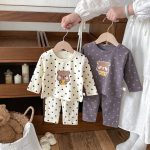 【73-100cm】ドット くま ルームウェア セットアップ - 画像 (6)