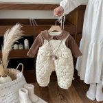 【66-90cm】 キルティング サロペット＆裏起毛 インナー - 画像 (7)