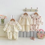 【73-100cm】カラープリント セットアップ ルームウェア