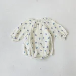 【66-90cm】 ハート柄 ロンパース - 画像 (6)