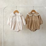 【66-100cm】フリル襟 コーデュロイ ロンパース - 画像 (4)