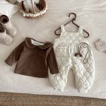 【66-90cm】 キルティング サロペット＆裏起毛 インナー - 画像 (4)