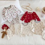 【73-100cm】総柄 カートゥーン ルームウェア セットアップ - 画像 (3)