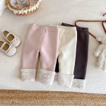 【73-100cm】 ロールヘム 裏起毛 レギンス - 画像 (3)