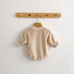 【66-90cm】 無地 フリース ロンパース - 画像 (4)
