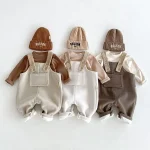 【73-120cm】 シンプル ボア サロペット - 画像 (7)
