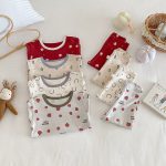 【73-100cm】総柄 カートゥーン ルームウェア セットアップ - 画像 (10)