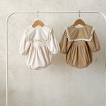 【66-100cm】フリル襟 コーデュロイ ロンパース - 画像 (5)