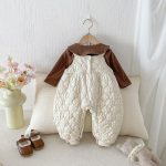 【66-90cm】 キルティング サロペット＆裏起毛 インナー - 画像 (9)