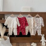 【73-100cm】総柄 カートゥーン ルームウェア セットアップ - 画像 (11)