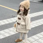 【90-130cm】 ポケット付きフーデッド コート - 画像 (5)