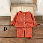 【66-100cm】ワッフル プリント セットアップ6 - 画像 (7)