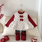 【73-100cm】 リボン 中綿 ベスト - 画像 (5)