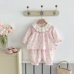 【73-100cm】フリル襟 カートゥーン プリント ルームウェア セットアップ - 画像 (11)