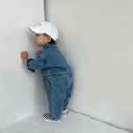 【66-100cm】 ポケット ポロ デニム オールインワン - 画像 (8)