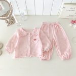 【73-100cm】ドット チェック ルームウェア セットアップ - 画像 (9)