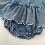 【66-90cm】 フリルデニム ロンパース - 画像 (17)