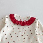 【66-100cm】丸首 さくらんぼ柄 セットアップ ルームウェア - 画像 (8)