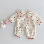 【66-100cm】チェリー柄 セットアップ