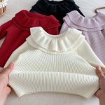【66-100cm】ダブル フリル襟 ニット セーター - 画像 (6)