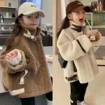 【90-130cm】 フェイクムートン コート - 画像 (2)