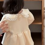 【66-90cm】 韓国風 丸襟 ワンピース - 画像 (9)