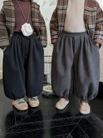 【80-140cm】 裏ボア カジュアル パンツ - 画像 (2)