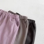【73-110cm】 ポケット付き 英字＆熊柄 セットアップ - 画像 (12)