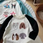 【80-150cm】 犬柄 Tシャツ - 画像 (5)