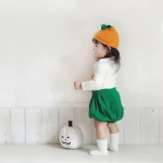 【73-100cm】帽子付き ハロウィーンかぼちゃ 3点セット - 画像 (5)