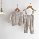 【66-100cm】 ゲーブル編み セーター or サロペット - 画像 (22)