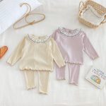 【66-100cm】可愛い 襟付き ルームウェア セットアップ - 画像 (3)