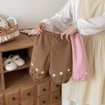 【73-120cm】 小花 裏起毛 パンツ - 画像 (5)
