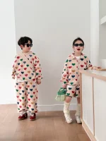 【90-150cm】ハート姉妹兄弟コーデ セットアップ - 画像 (10)
