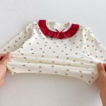 【66-100cm】丸首 さくらんぼ柄 セットアップ ルームウェア - 画像 (11)