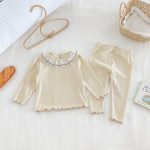 【66-100cm】可愛い 襟付き ルームウェア セットアップ - 画像 (2)