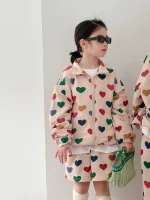 【90-150cm】ハート姉妹兄弟コーデ セットアップ - 画像 (8)