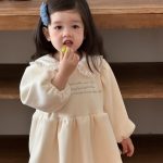 【66-90cm】 韓国風 丸襟 ワンピース - 画像 (10)