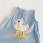 【66-100cm】 カモデザイン サロペット ＆ ボーダー シャツ 2点セット - 画像 (5)