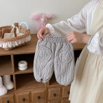 【73-120cm】 無地 裏起毛 パンツ - 画像 (11)