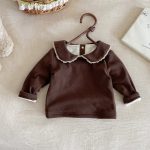 【66-90cm】 花柄 キャミロンパース＆裏起毛 トップス - 画像 (9)