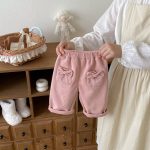 【73-120cm】 蝶結び コーデュロイ あったか パンツ - 画像 (12)