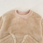 【66-90cm】 無地 フリース ロンパース - 画像 (12)