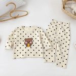 【73-100cm】ドット くま ルームウェア セットアップ - 画像 (4)