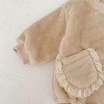 【66-90cm】 無地 フリース ロンパース - 画像 (13)