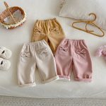 【73-120cm】 蝶結び コーデュロイ あったか パンツ - 画像 (4)